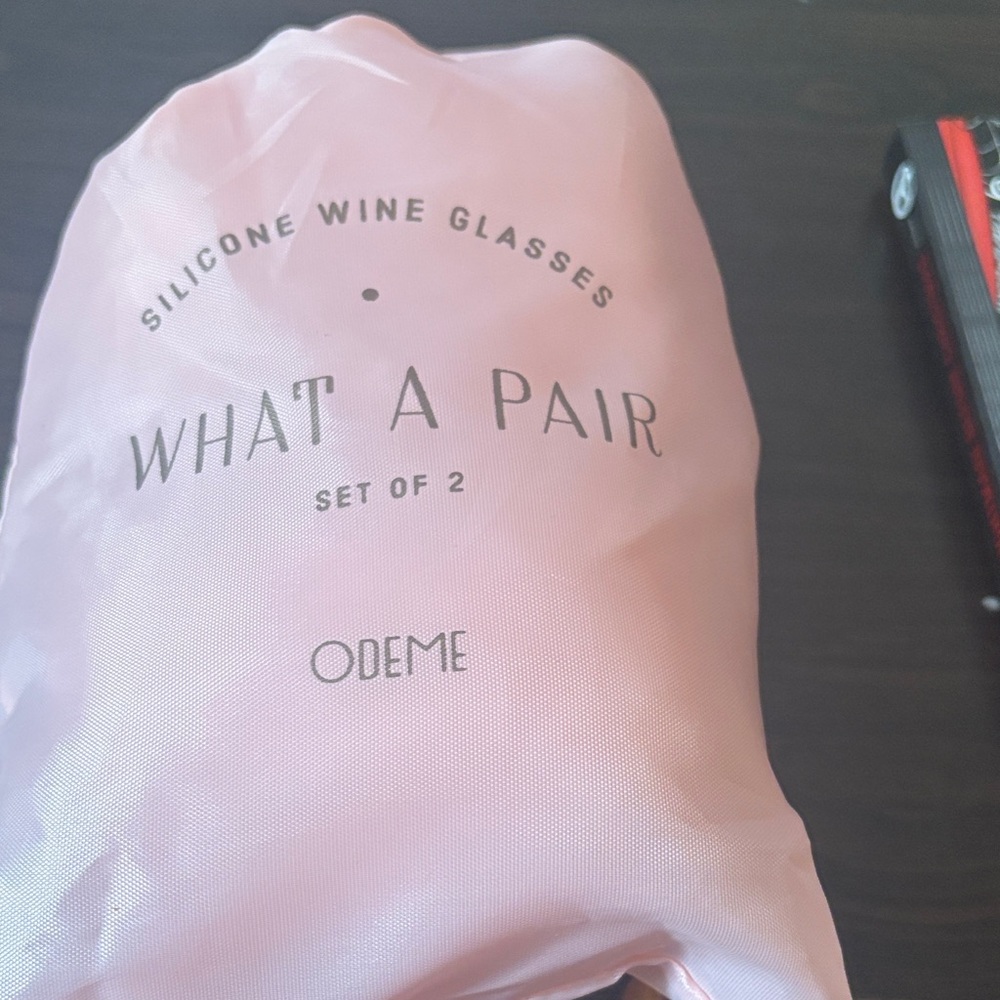 Odeme Blush Silicone Wine Glasses Duo